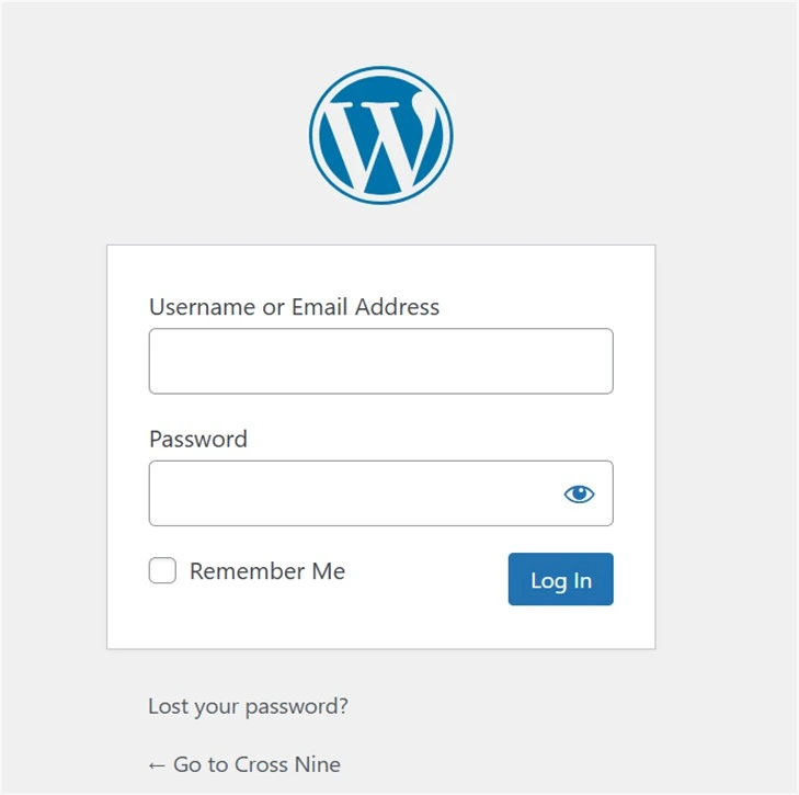Login WordPress Dashboard